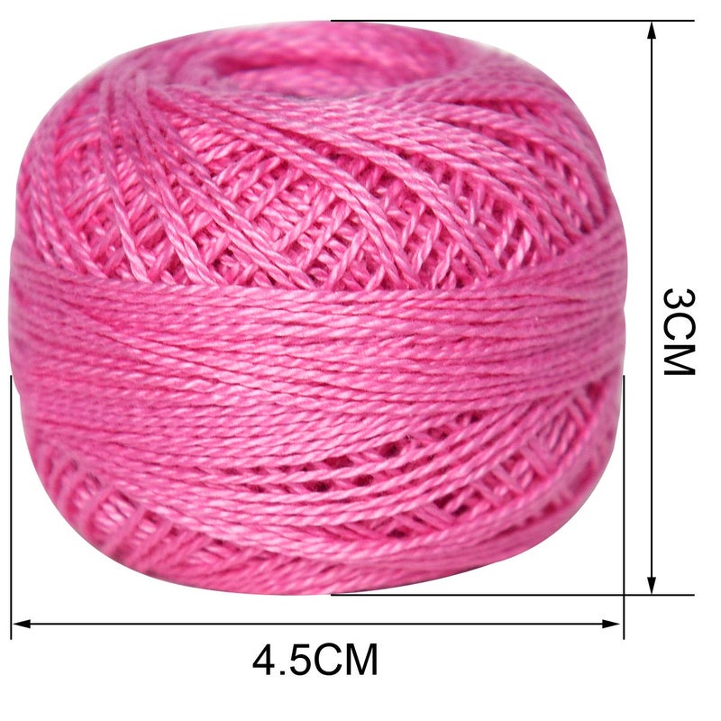 colored bird Crochet Thread Cotton Yarn Threads Balls 35 Balls Popular Rainbow Colors of Size 5 Crochet Thread 100% Long Staple Cotton Mercerized Cotton - Image 4